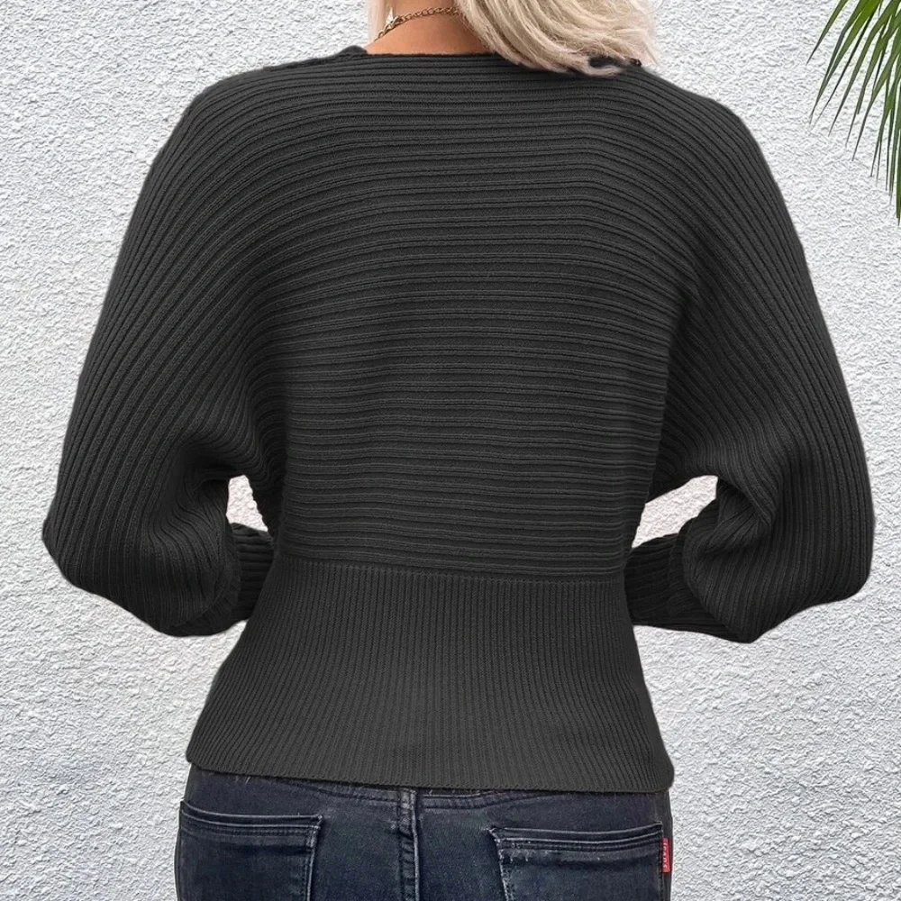 Cozy Cold Shoulder Knit Sweater - Picture 7 of 8